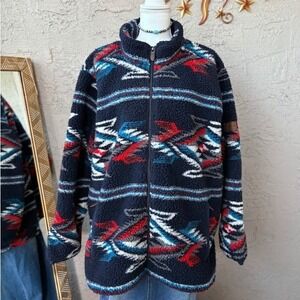 Ariat Chinayo‎ Collection Aztec Fleece Jacket Womens 2X Full Zip